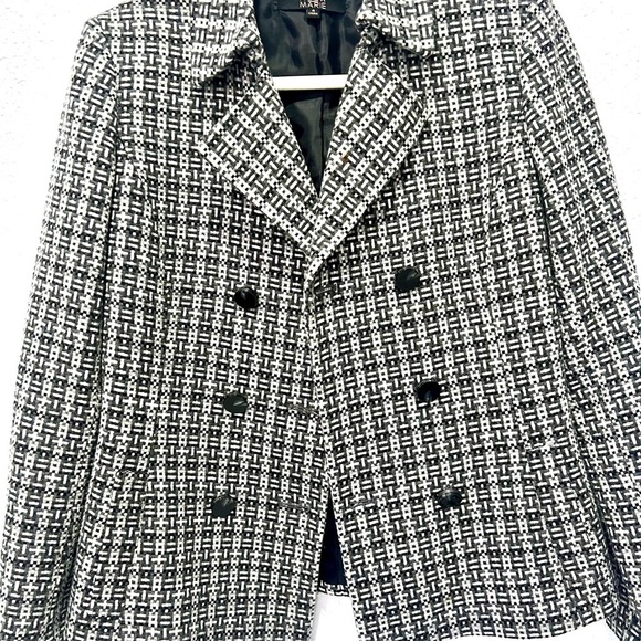 Alex Marie houndstooth  wool-blend peacoat 4 - Picture 5 of 9